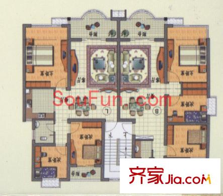 錦繡中星戶型圖3室2廳 戶型圖 3室2廳2衛(wèi)1廚