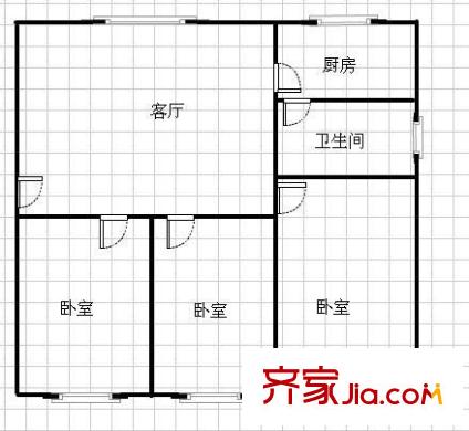 林業(yè)廳單位房戶型圖3室2廳 戶型圖 3室2廳1衛(wèi)1廚
