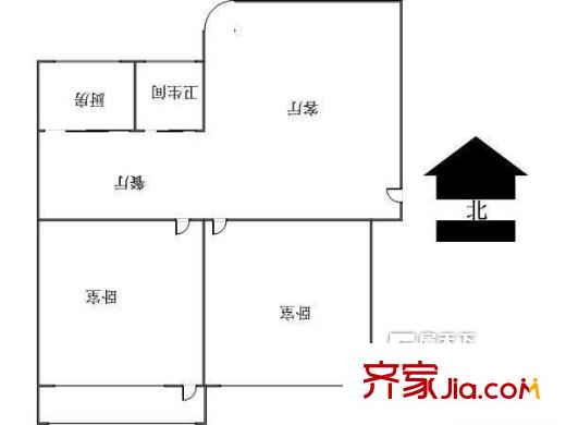 湘聚公寓戶型圖2室2廳 戶型圖 2室2廳1衛(wèi)1廚