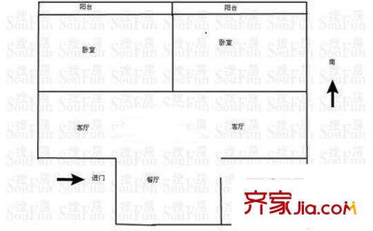 遠(yuǎn)大小區(qū)戶型圖2室2廳1衛(wèi)1廚  戶型圖 2室2廳1衛(wèi)1廚
