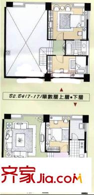 曼哈頓新貴戶(hù)型圖3室2廳 戶(hù)型圖 3室2廳2衛(wèi)1廚