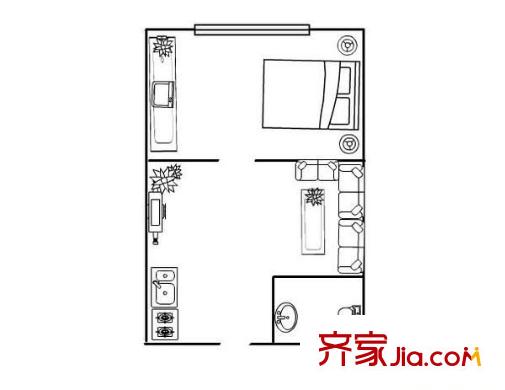 長探家園 2室 戶型圖