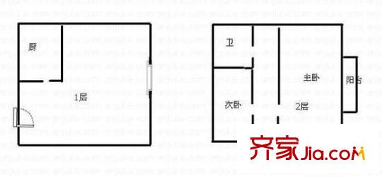 航發(fā)錦繡家園戶型圖2室2廳 戶型圖 2室2廳1衛(wèi)1廚