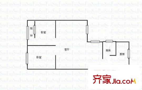 旭日東升戶型圖1室1廳1衛(wèi)1廚  戶型圖 1室1廳1衛(wèi)1廚