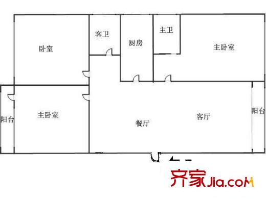 鑫天花園戶型圖3室2廳2衛(wèi)1廚 戶型圖 3室2廳2衛(wèi)1廚
