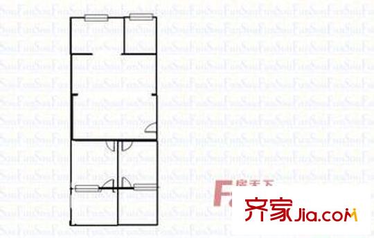 長沙二十一中宿舍戶型圖4室2廳 戶型圖 4室2廳1衛(wèi)1廚