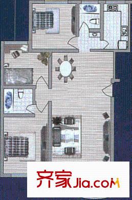 望興家園戶型圖3室2廳2衛(wèi)1廚