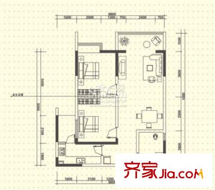長城非常生活戶型圖3室2廳2衛(wèi)1廚戶型圖 3室2廳2衛(wèi)1廚