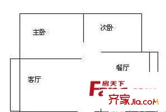 城市森林戶型圖2室2廳1衛(wèi)1廚  戶型圖 2室2廳1衛(wèi)1廚