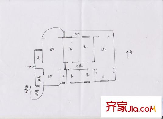 鑫源公寓戶(hù)型圖5室2室 戶(hù)型圖 5室2廳2衛(wèi)1廚