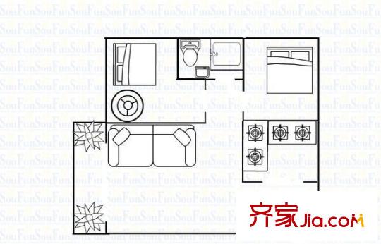 迎新佳苑戶型圖2室2廳1衛(wèi)1廚  戶型圖 2室2廳1衛(wèi)1廚