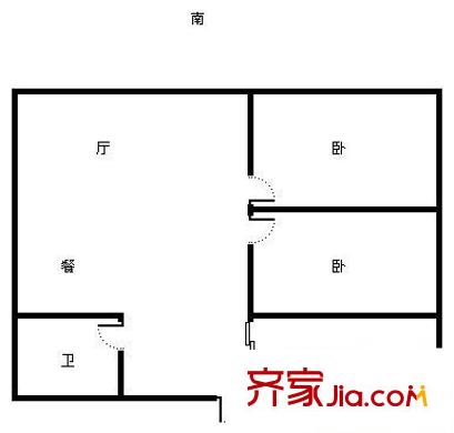 QQ生活館戶型圖2室2廳 戶型圖 2室2廳1衛(wèi)1廚