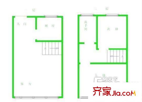 鴻銘中心南苑戶型圖2室2廳1衛(wèi)1廚 戶型圖 2室2廳1衛(wèi)1廚