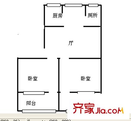 長(zhǎng)探家園 2室 戶型圖