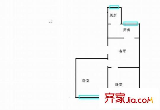 長探家園 2室 戶型圖
