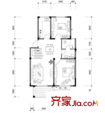 長探家園 2室 戶型圖