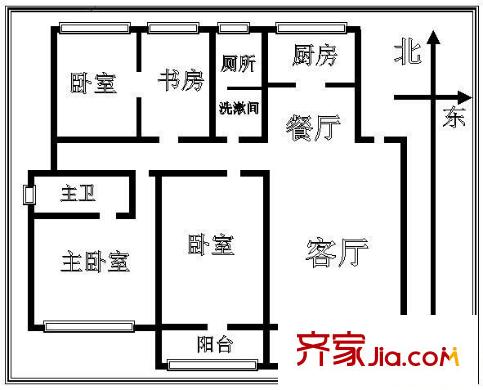 新點(diǎn)苑戶型圖3室2廳1衛(wèi)1廚  戶型圖 3室2廳1衛(wèi)1廚