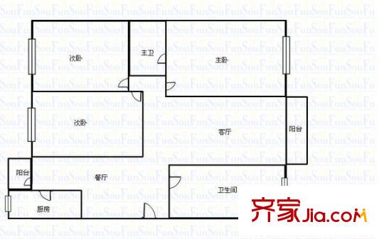 遠大小區(qū)戶型圖3室1廳1衛(wèi)1廚 戶型圖 3室1廳1衛(wèi)1廚
