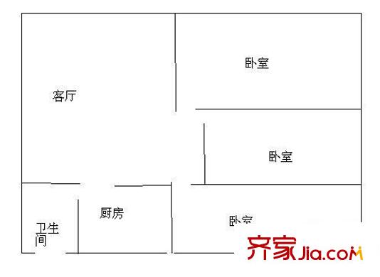 鑫天花園戶型圖3室2廳2衛(wèi)1廚  戶型圖 3室2廳2衛(wèi)1廚