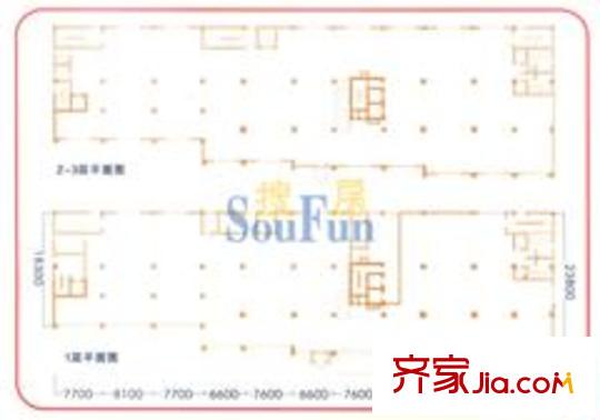 都市晨光戶型圖商鋪 