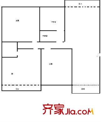 水映青山 3室2廳1廚1衛(wèi) 戶型圖