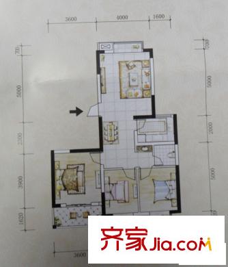 長(zhǎng)房東方人家戶型圖G2戶型 3室2廳1衛(wèi)