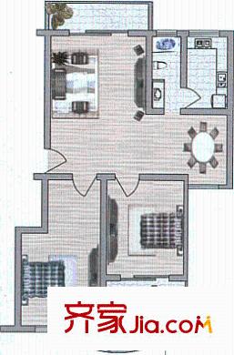 望興家園戶型圖2室2廳1衛(wèi)1廚