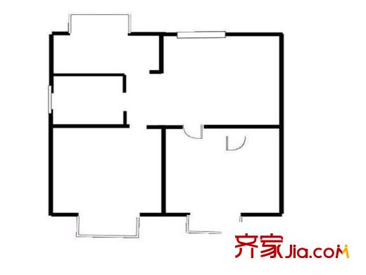 長(zhǎng)沙市外運(yùn)宿舍戶型圖2室2廳  戶型圖 2室2廳1衛(wèi)1廚