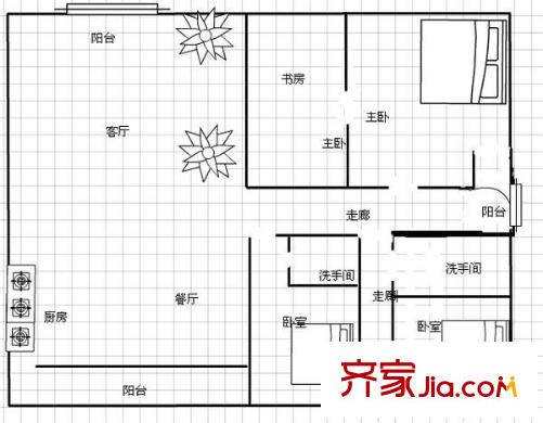 鑫源公寓戶(hù)型圖4室2廳2衛(wèi)1廚  戶(hù)型圖 4室2廳3衛(wèi)2廚
