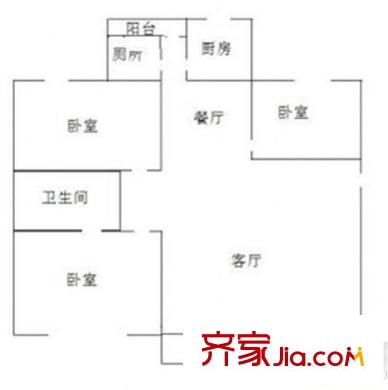 錦源小區(qū)戶型圖3室2廳 戶型圖 3室2廳2衛(wèi)1廚