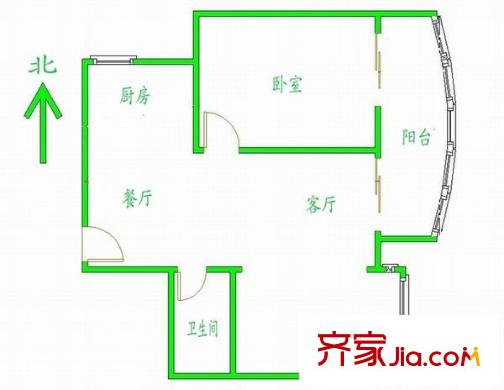 都市先鋒戶型圖2室2廳 戶型圖 2室2廳1衛(wèi)1廚