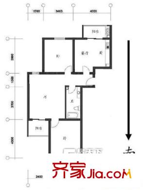 淞雅苑戶型圖2室2廳 戶型圖 2室2廳1衛(wèi)1廚