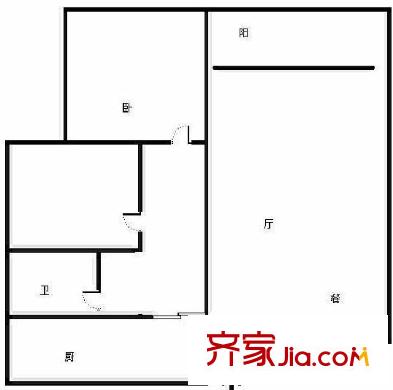 中天廣場(chǎng)國際公寓戶型圖2室2廳 戶型圖 2室2廳1衛(wèi)1廚