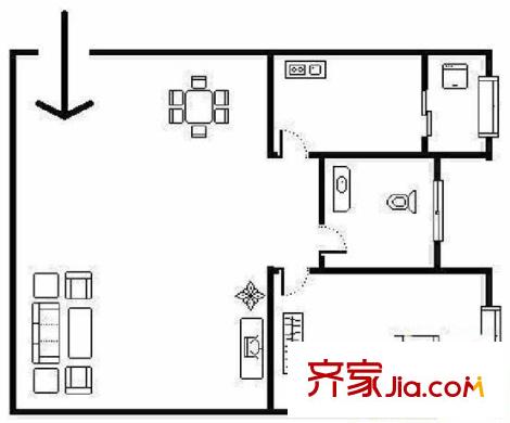 中天廣場(chǎng)國際公寓戶型圖1室2廳 戶型圖 1室2廳1衛(wèi)1廚