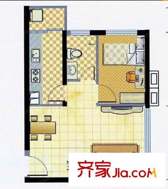 中天廣場國際公寓戶型圖1室2廳 戶型圖 1室2廳1衛(wèi)1廚