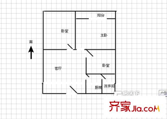 信和苑戶型圖3室1廳 戶型圖 3室1廳1衛(wèi)1廚