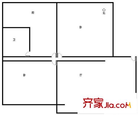阿彌嶺社區(qū)戶型圖2室1廳 戶型圖 2室1廳1衛(wèi)1廚