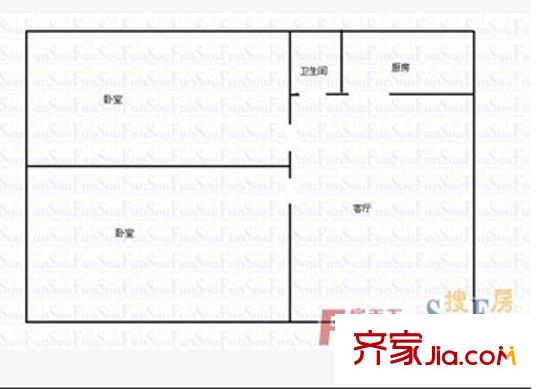 阿彌嶺社區(qū)戶型圖2室1廳 戶型圖 2室1廳1衛(wèi)1廚