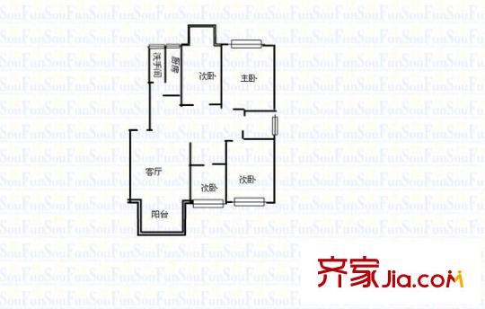 新點(diǎn)苑戶型圖4室2廳2衛(wèi)1廚  戶型圖 4室2廳2衛(wèi)1廚