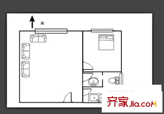 都市晨光戶型圖1室1廳1衛(wèi)1廚  戶型圖 1室1廳1衛(wèi)1廚