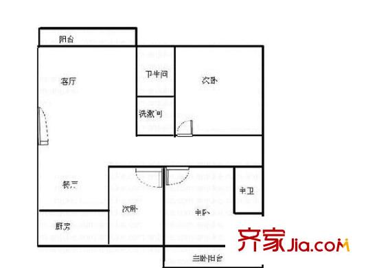 水映青山戶型圖3室2廳 戶型圖 3室2廳2衛(wèi)1廚