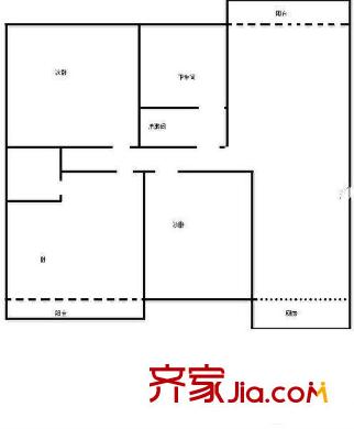 水映青山戶型圖3室2廳  戶型圖 3室2廳2衛(wèi)1廚