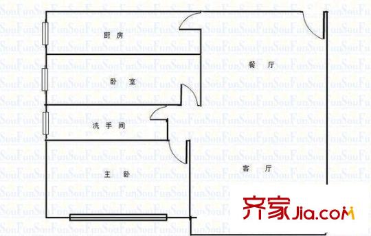 水映青山戶型圖2室2廳  戶型圖 2室2廳1衛(wèi)1廚