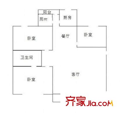錦源小區(qū)戶型圖3室2廳 戶型圖 3室2廳2衛(wèi)1廚