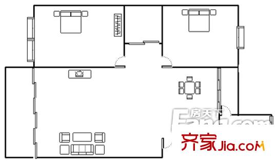景芳苑戶型圖2室2廳  戶型圖 2室2廳1衛(wèi)1廚