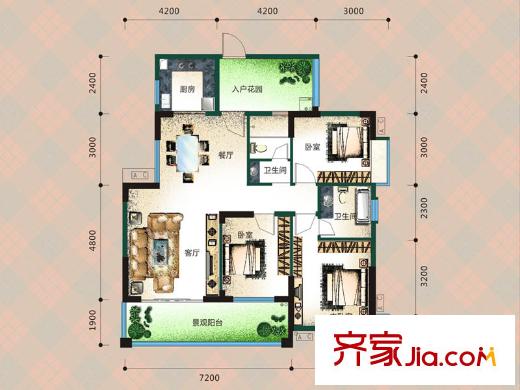 长沙五矿格澜郡户型图-齐家网小区库