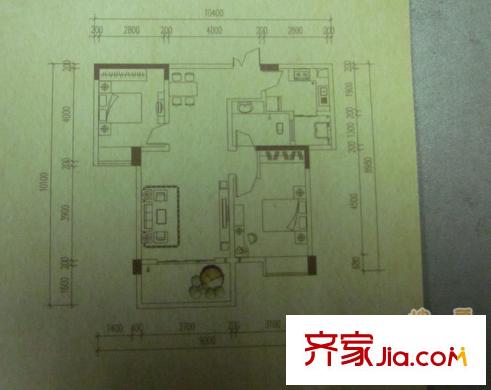凱樂湘園二期戶型圖2室2廳 戶型圖 2室2廳1衛(wèi)