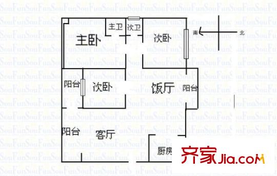 景灣小區(qū)戶(hù)型圖4室2廳 戶(hù)型圖 4室2廳2衛(wèi)1廚