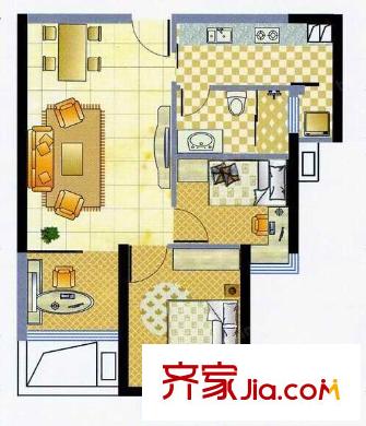 中天廣場國際公寓戶型圖2室2廳 戶型圖 2室2廳1衛(wèi)1廚