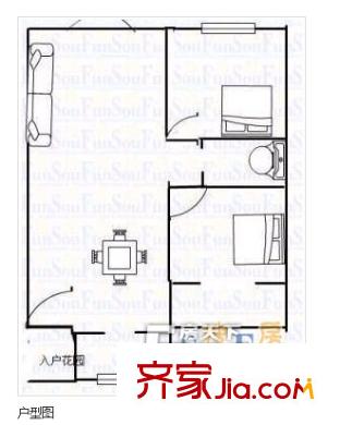 信和苑戶型圖2室2廳 戶型圖 2室2廳1衛(wèi)1廚